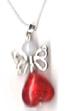 Lampwork angel necklace pendants, all bright and colourful glass. Gifts for sharing designed and made by Isabella Wesoly for Blue Naga Collections